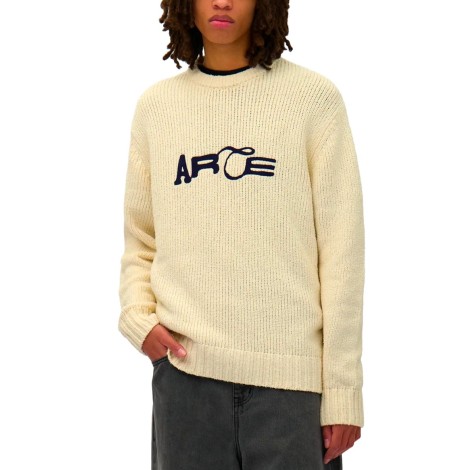 LOGO KNIT SWEATER CREAM