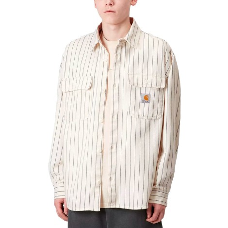 HENDRY SHIRT JAC SEATON STRIPE WAX / DARK NAVY RINSED