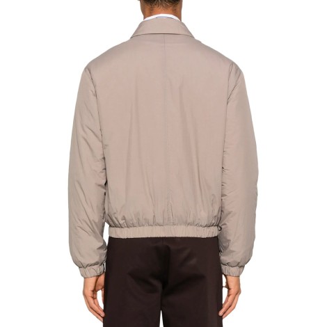 BLOUSON ZIPPE TOILE TECHNIQUE CENDRE