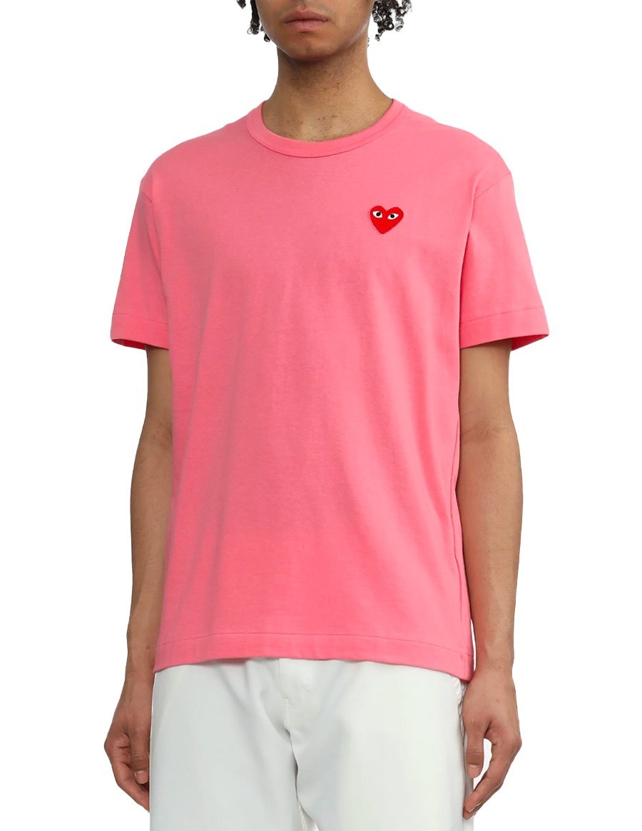 T-SHIRT RED EMBLEM PINK