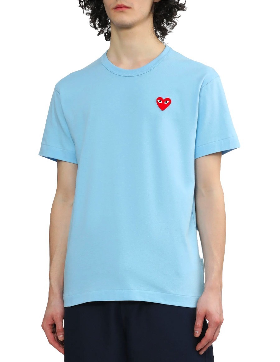 T-SHIRT RED EMBLEM BLUE