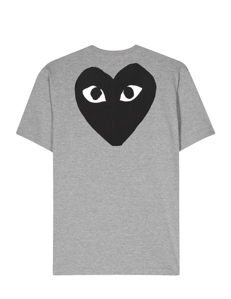 T-SHIRT LOGO PRINT BACK HEART GREY