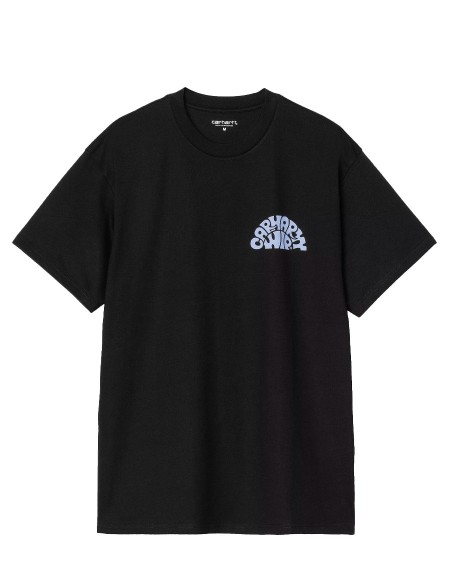 S/S JAZZY T-SHIRT BLACK / AIR SKY