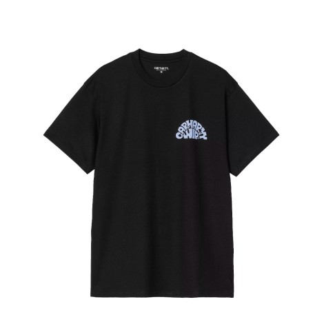 S/S JAZZY T-SHIRT BLACK / AIR SKY