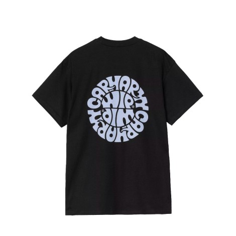 S/S JAZZY T-SHIRT BLACK / AIR SKY