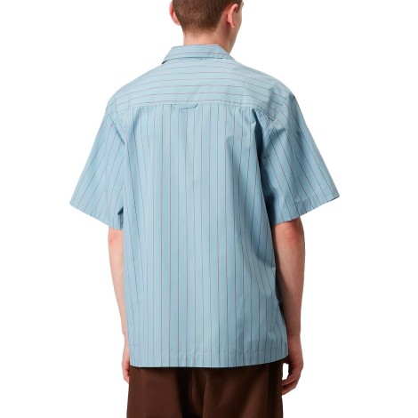 S/S HENDRY SHIRT SEATON STRIPE, FROSTED BLUE / MULBERRY