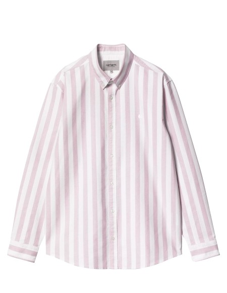 L/S DILLION SHIRT DILLION STRIPE, HORTENSIA / WHITE