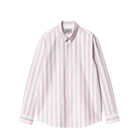 L/S DILLION SHIRT DILLION STRIPE, HORTENSIA / WHITE