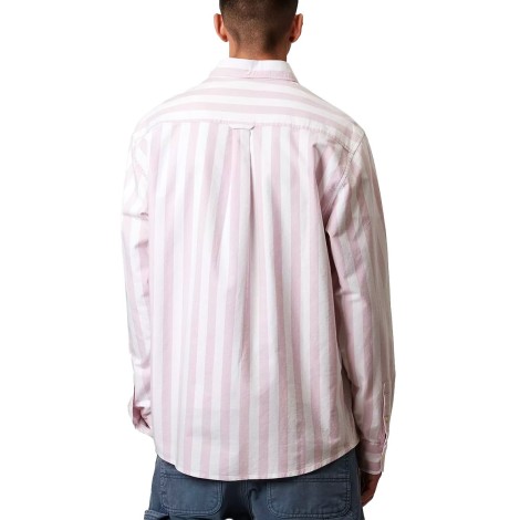 L/S DILLION SHIRT DILLION STRIPE, HORTENSIA / WHITE