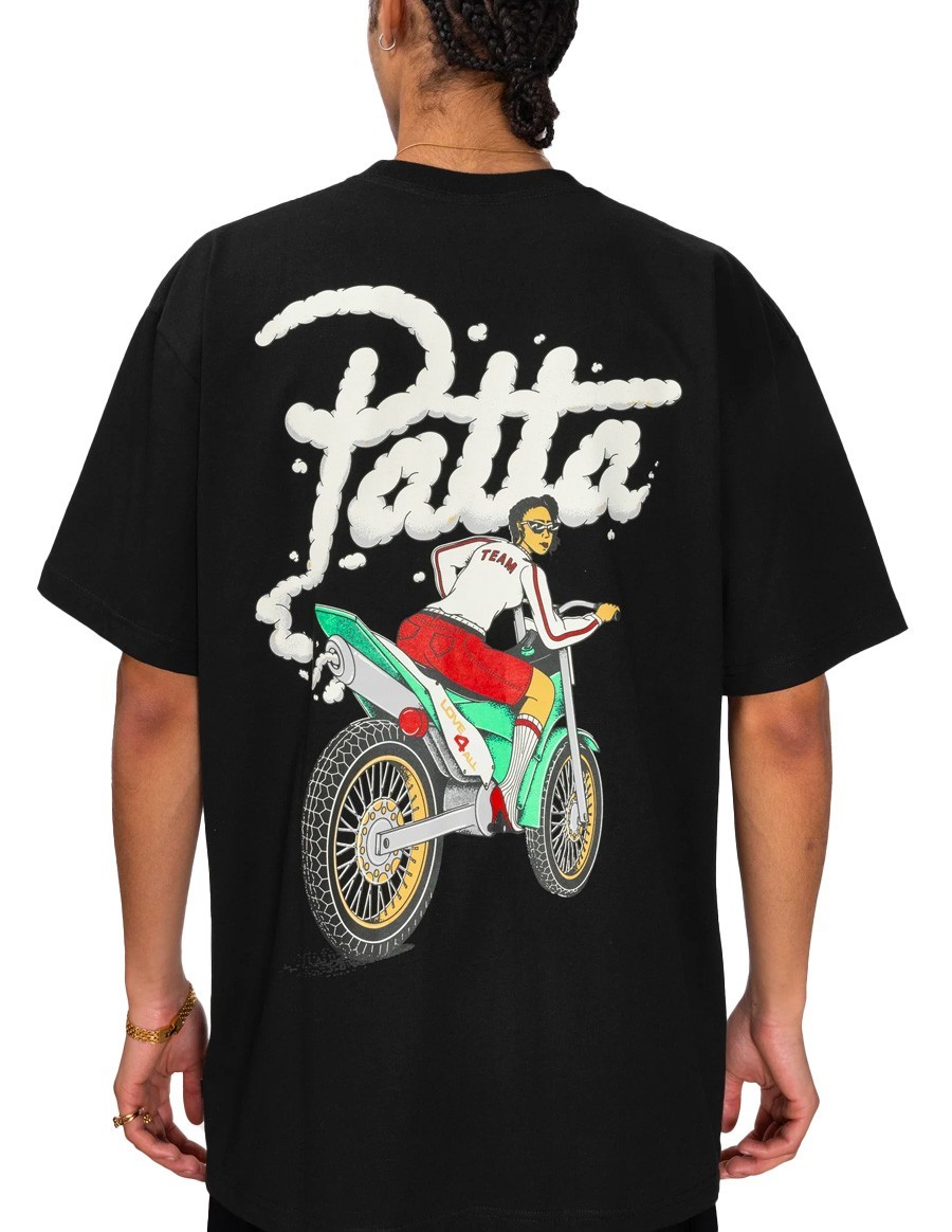 PATTA BIKER T-SHIRT BLACK