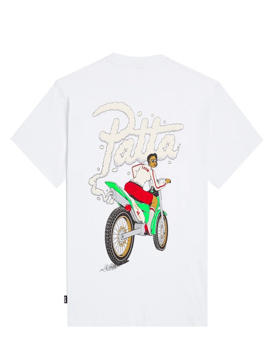 PATTA BIKER T-SHIRT WHITE