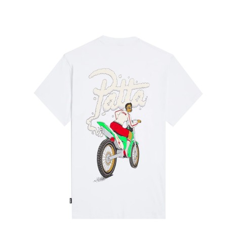 PATTA BIKER T-SHIRT WHITE