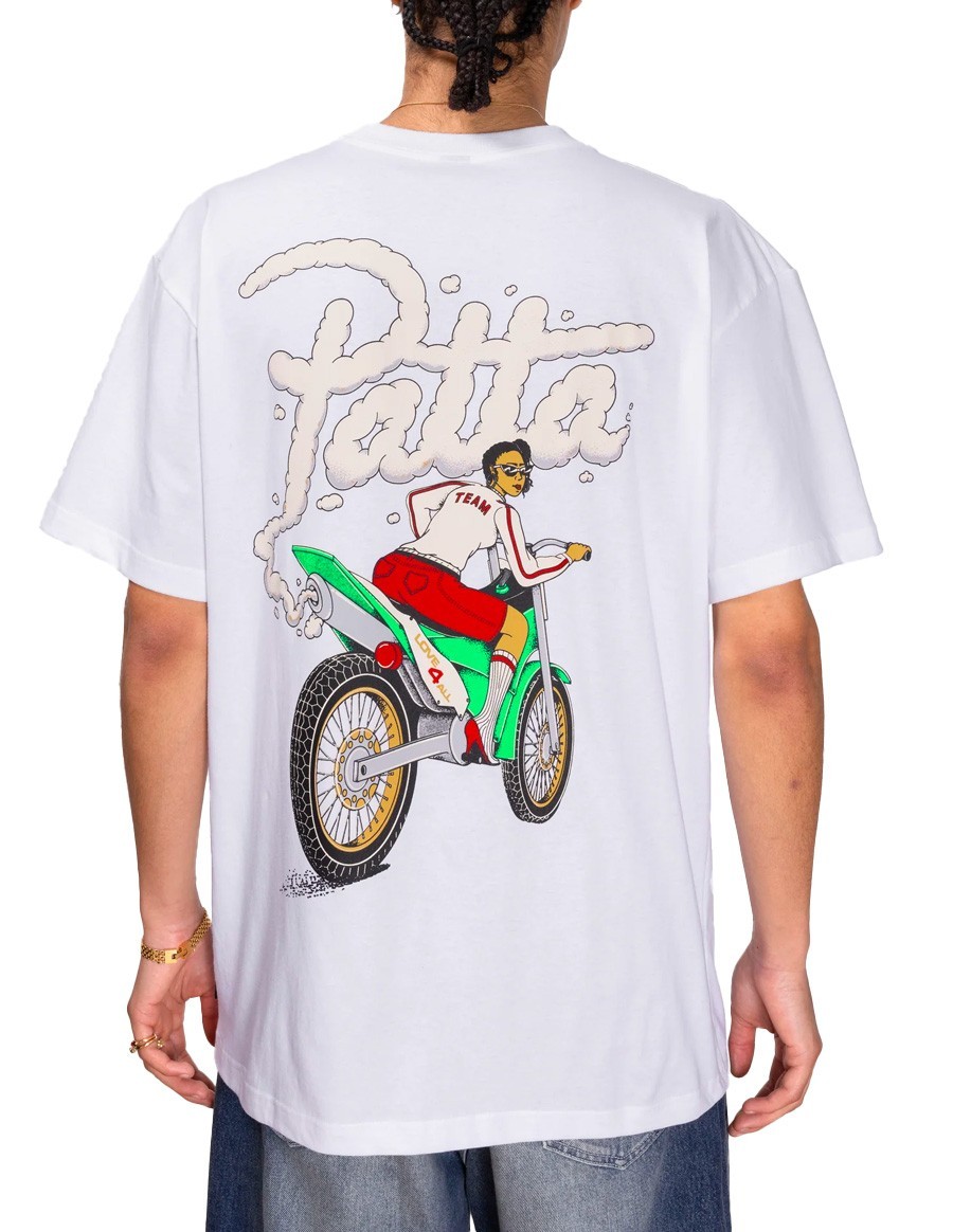 PATTA BIKER T-SHIRT WHITE