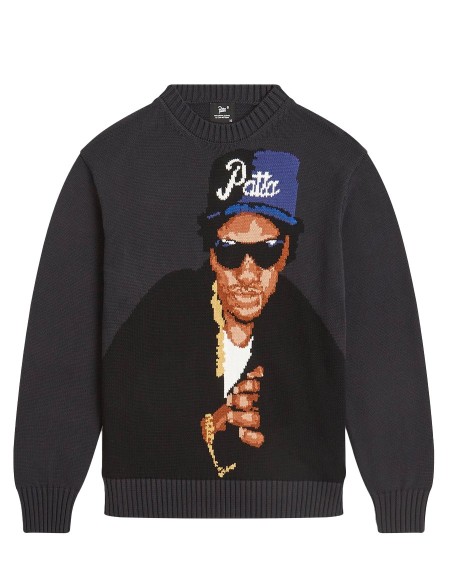 Patta Old School Knitted Sweater - Moonless Night