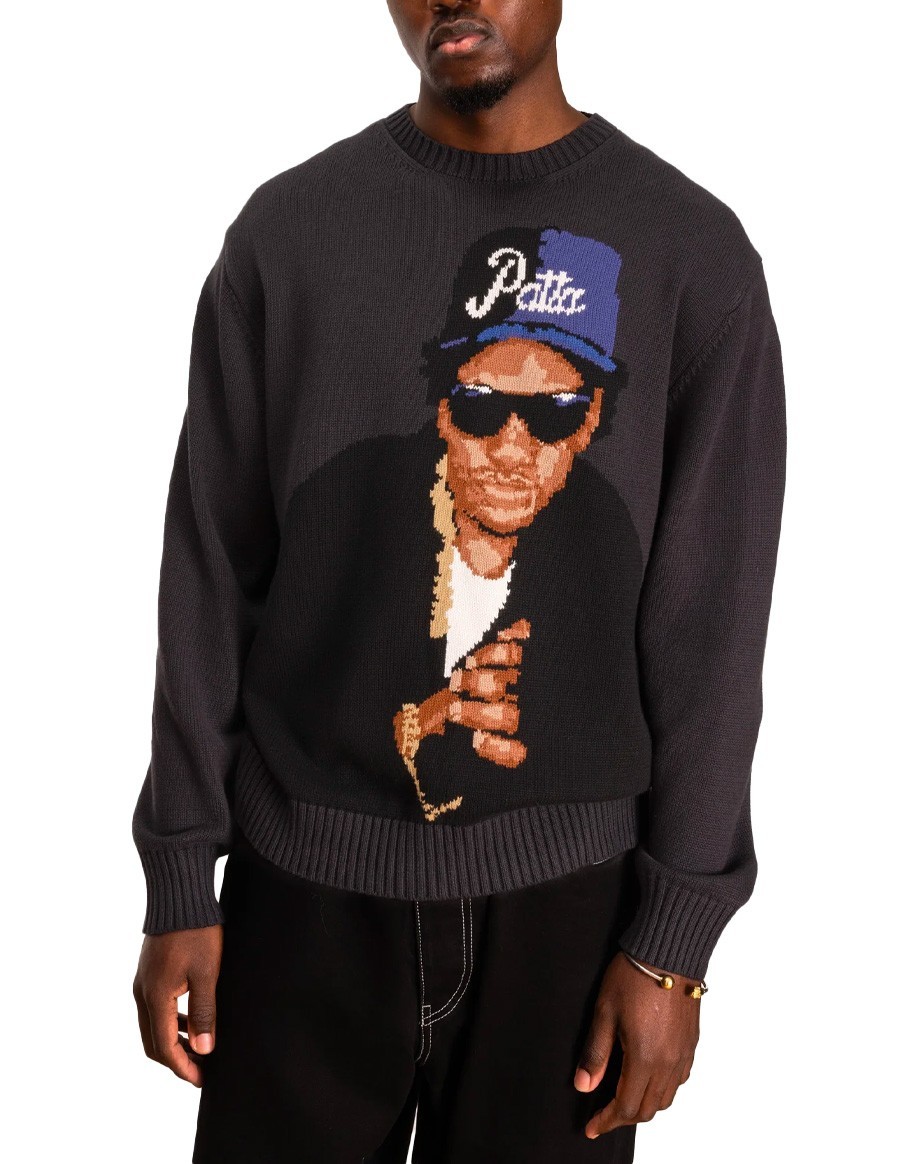 PATTA OLD SCHOOL KNITTED SWEATER MOONLESS NIGHT