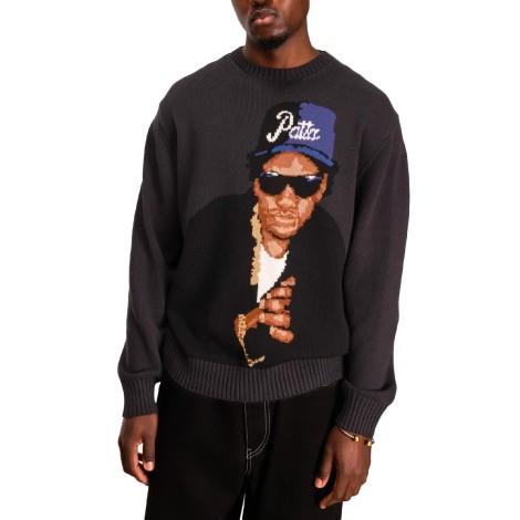 PATTA OLD SCHOOL KNITTED SWEATER MOONLESS NIGHT