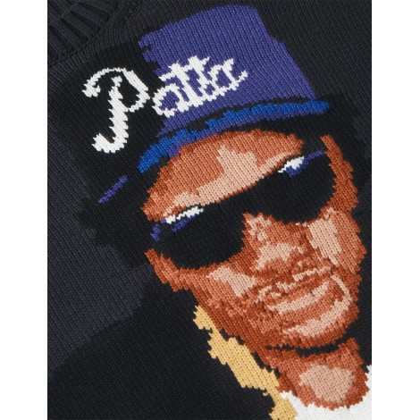 PATTA OLD SCHOOL KNITTED SWEATER MOONLESS NIGHT