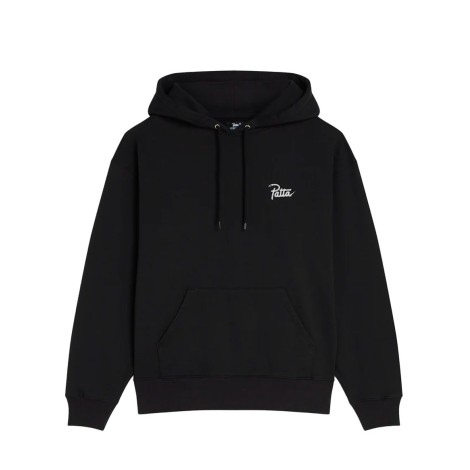 PATTA SNAKE HEART BOXY HOODED SWEATER BLACK