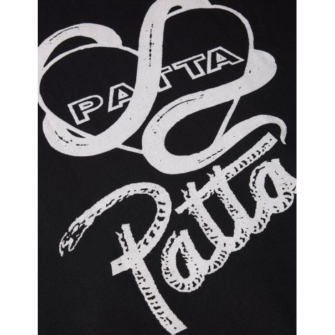 PATTA SNAKE HEART BOXY HOODED SWEATER BLACK