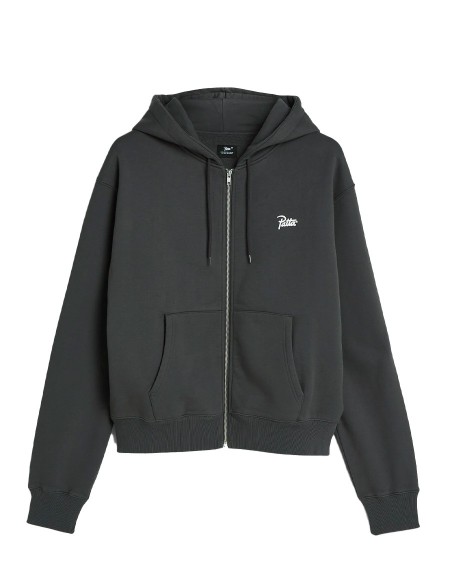 Patta Classic Zip-Up Hooded Sweater - Forged iron