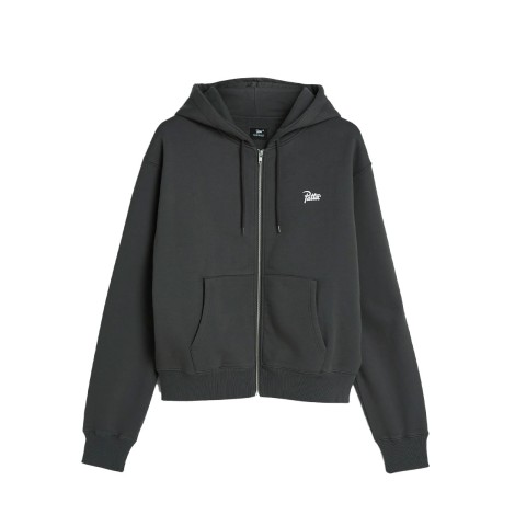 PATTA CLASSIC ZIP-UP HOODED SWEATER FORGED IRON