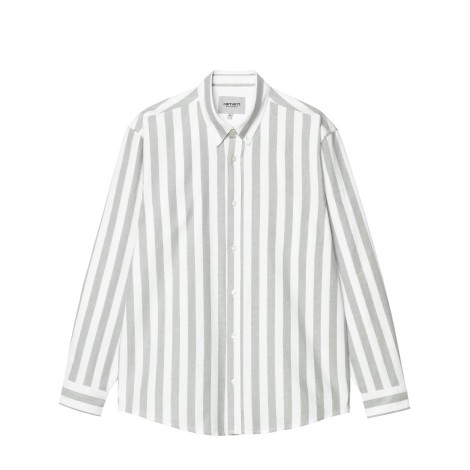 L/S DILLION SHIRT DILLION STRIPE, PARK / WHITE