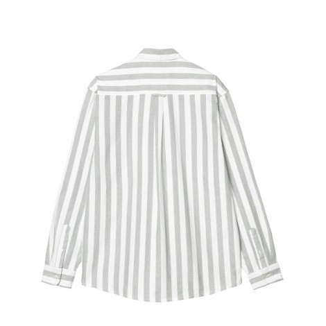 L/S DILLION SHIRT DILLION STRIPE, PARK / WHITE