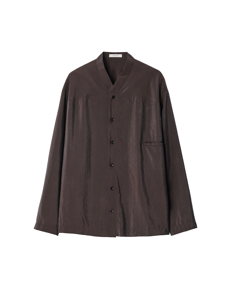 V-NECK SHIRT LICORICE