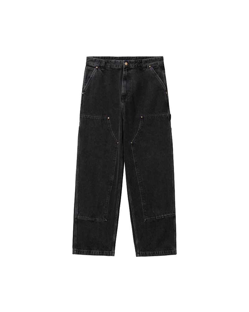 PANT NASH DOUBLE KNEE BLACK STONE WASHED