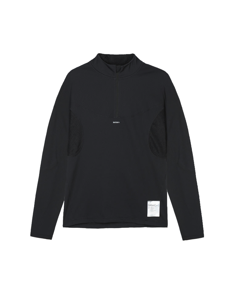 FUZZFLEECE OCTA HALF-ZIP LONG TEE BLACK SA