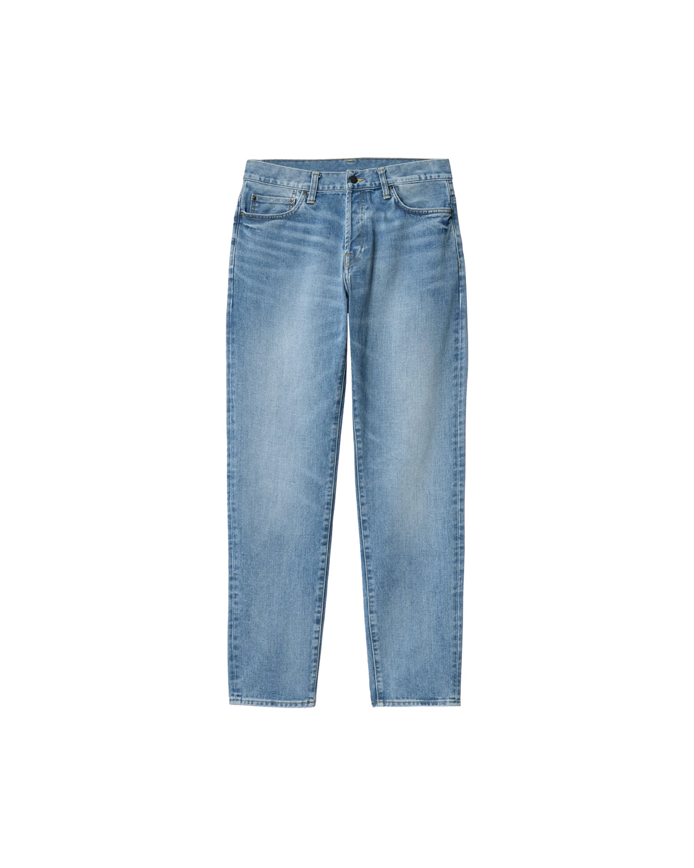 Jeans slim Carhartt WIP Klondike Pant bleu clair light used wash face