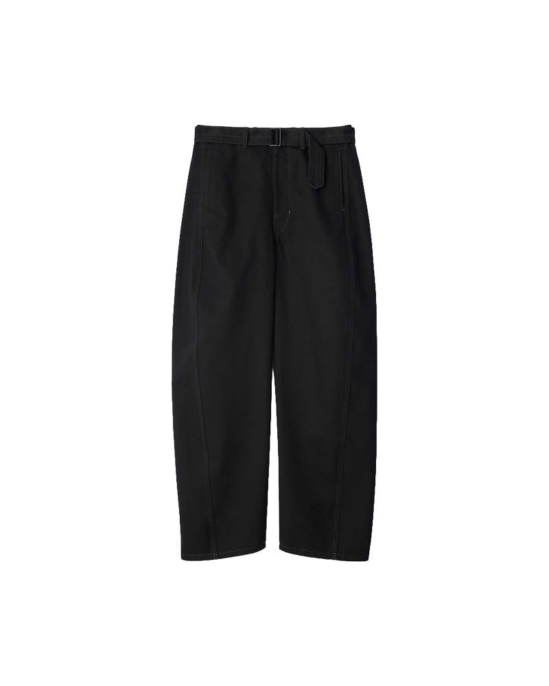 TWISTED BELTED PANTS BLACK