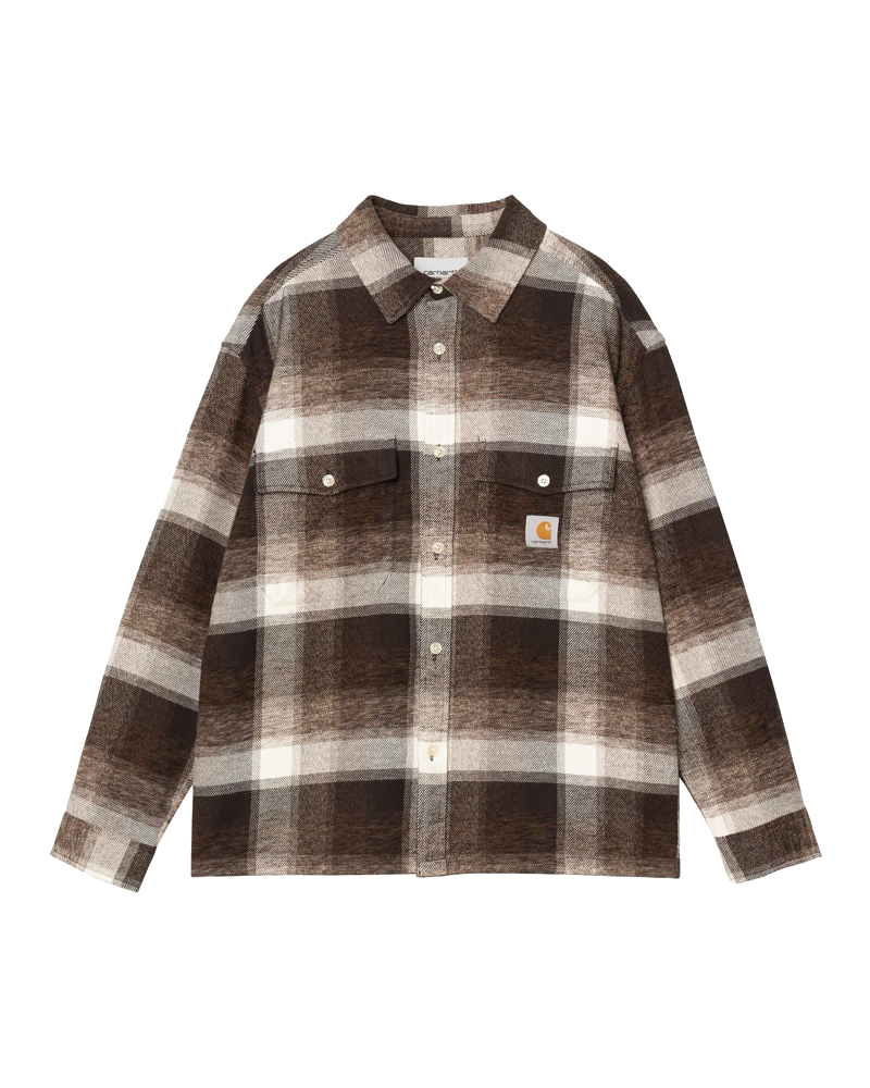 L/S ESTERSON SHIRT ESTERSON CHECK, TOBACCO