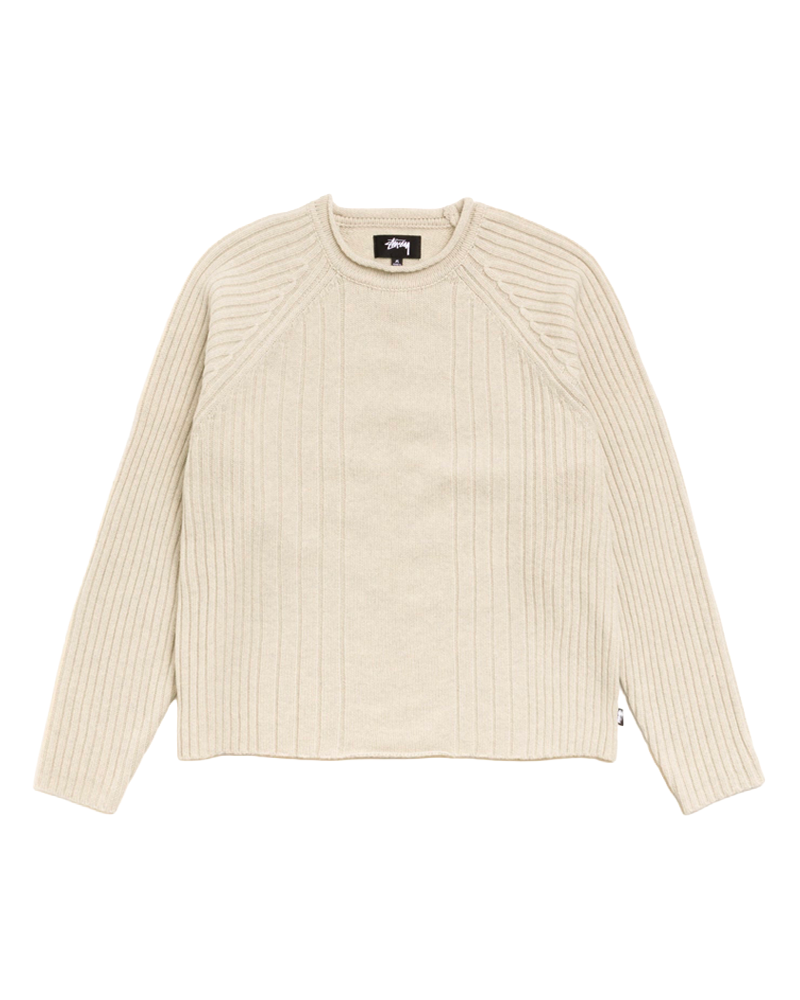 MERINO ROLL NECK SWEATER NATURAL