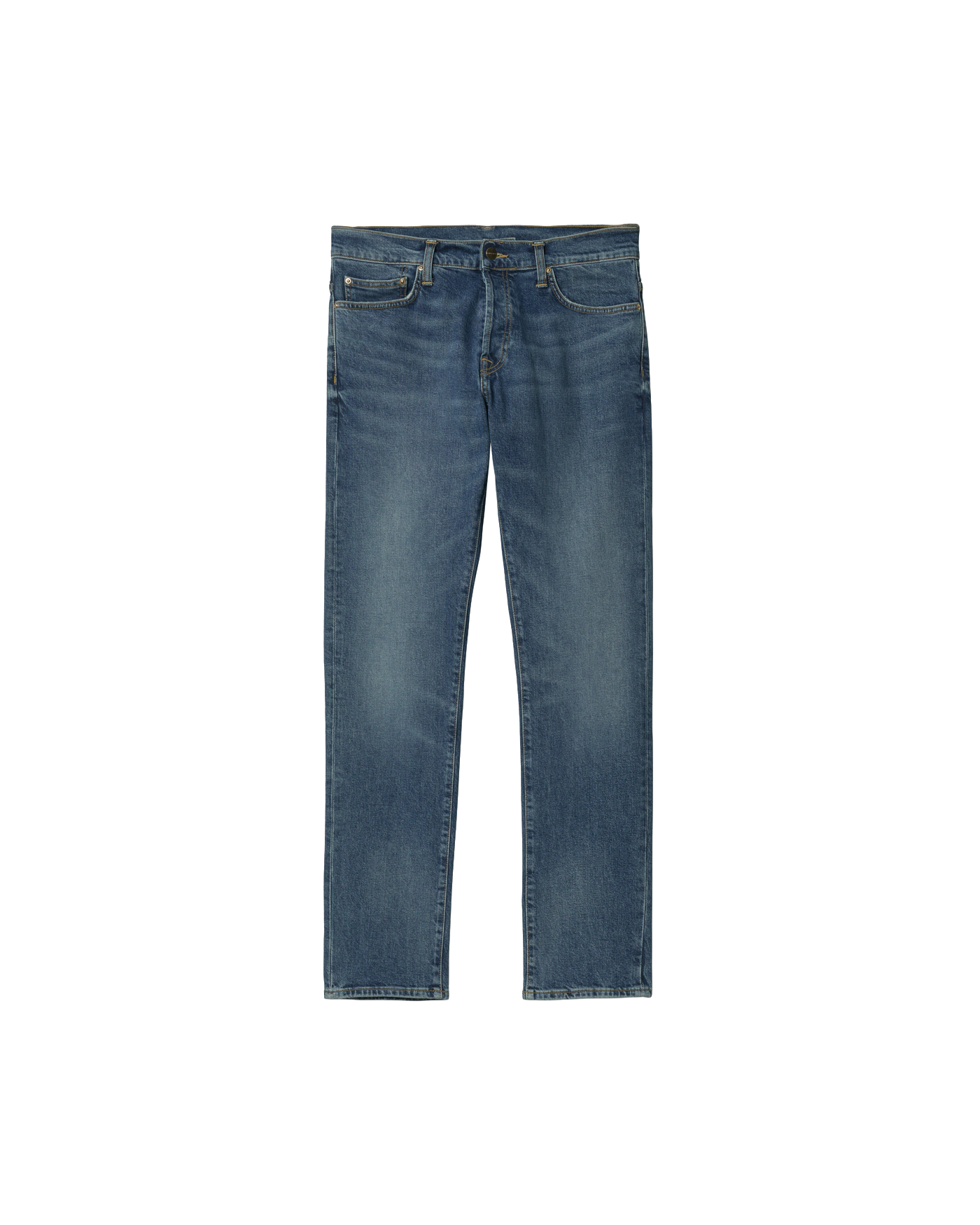Jeans Carhartt WIP Klondike bleu délavé mid wash coupe droite face