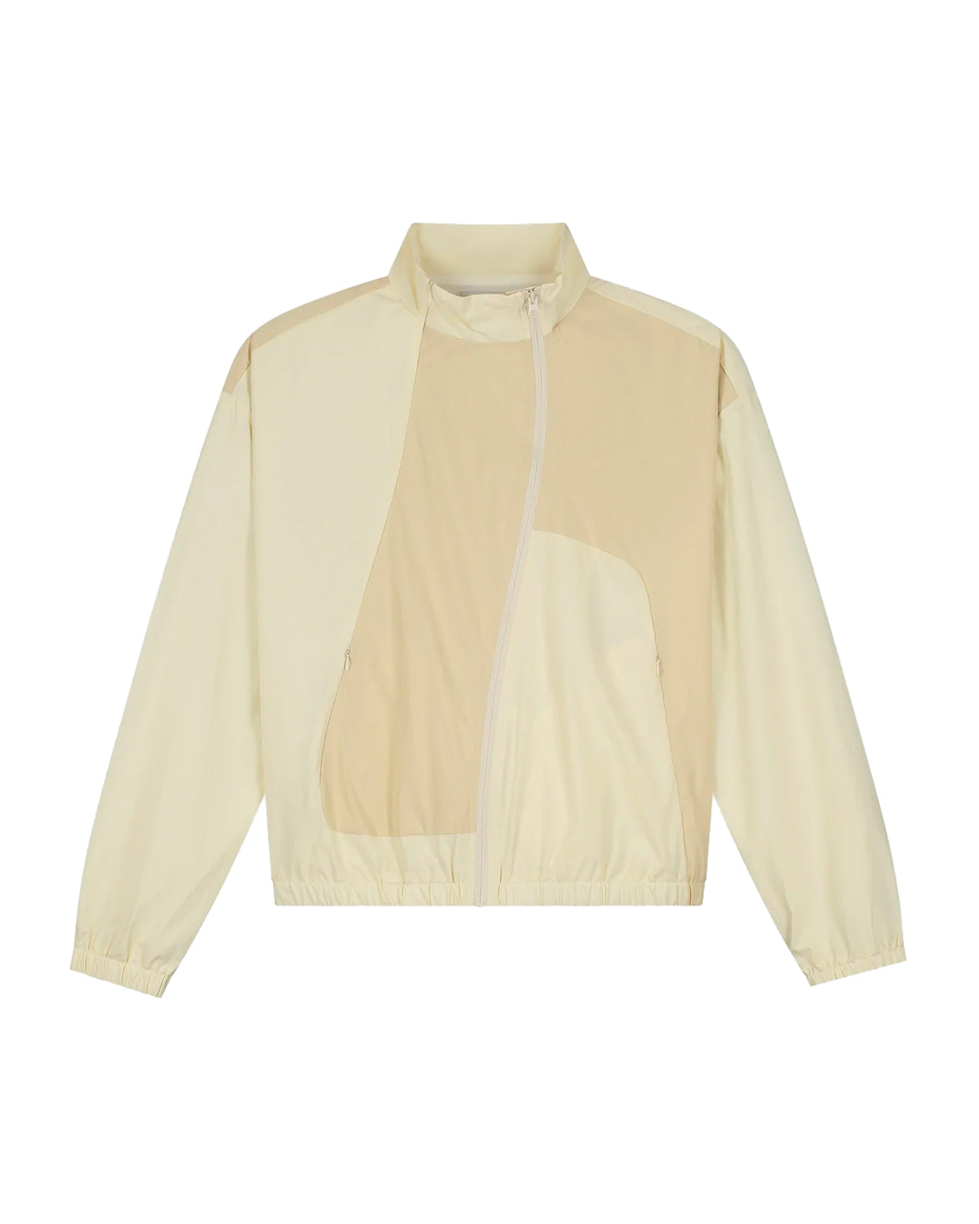 Veste Arte Antwerp Curve Zipper crème et beige bicolore zippée face