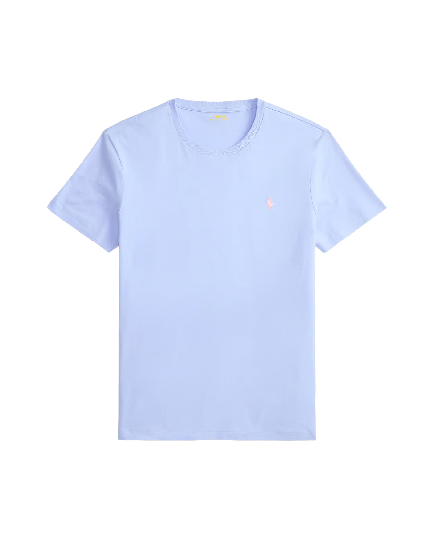 T-shirt Ralph Lauren bleu lavande col rond broderie poney face