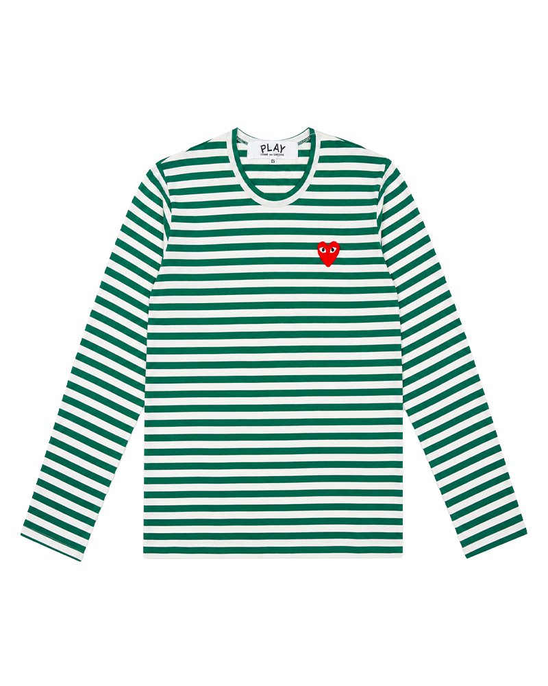 T-SHIRT RED EMBLEM KNIT GREEN