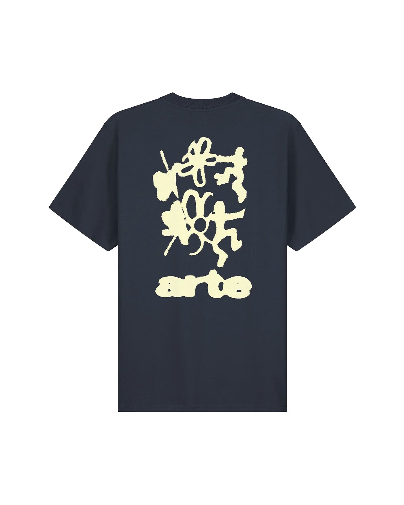 T-shirt Arte Antwerp bleu navy avec imprimé graphique crème vue dos