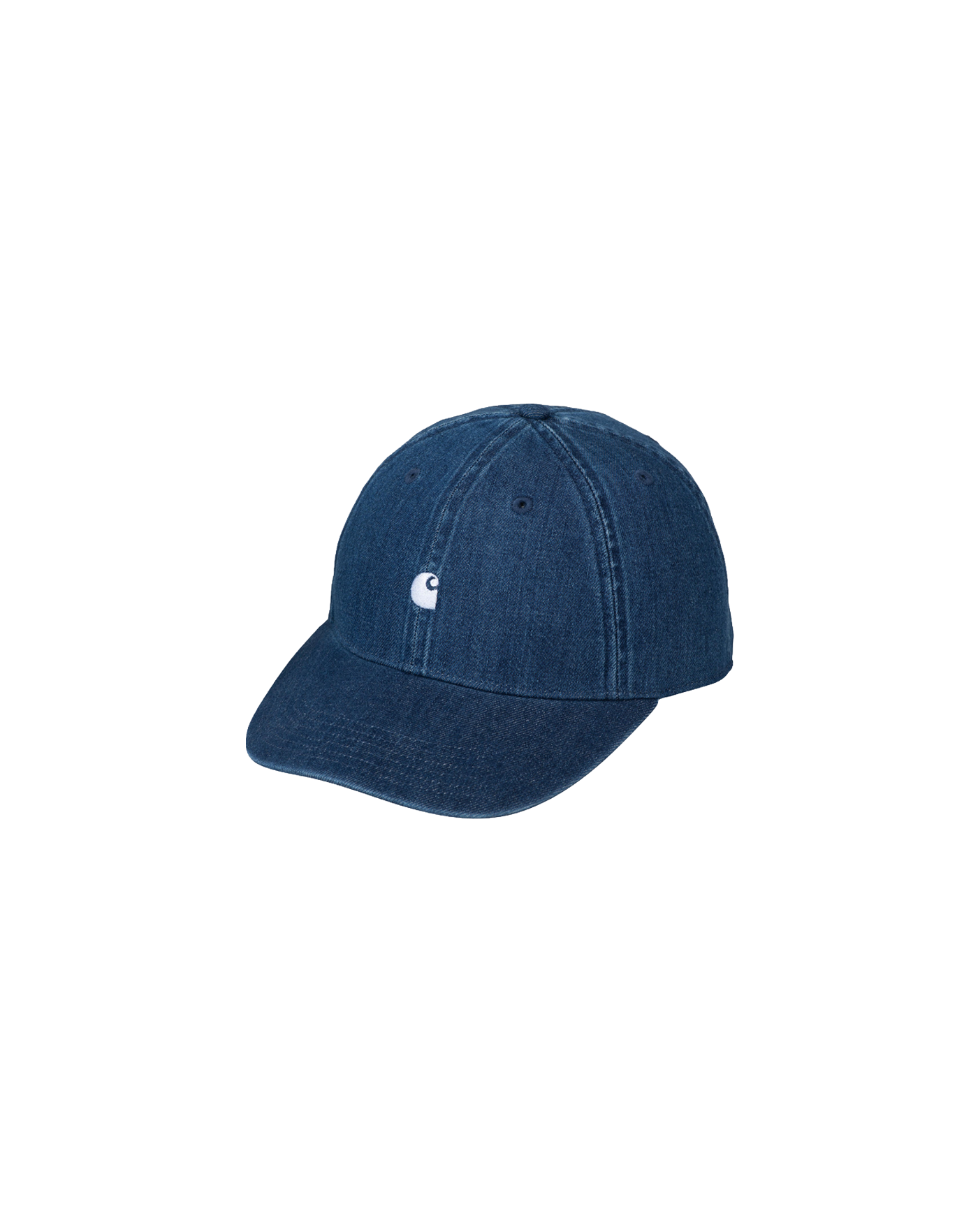 Casquette Carhartt WIP bleu stone denim logo brodé blanc face
