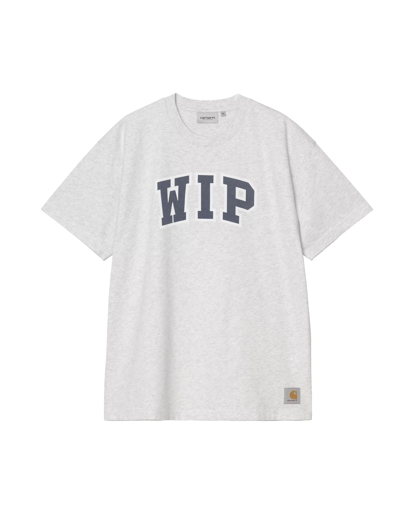 T-shirt Carhartt WIP III Ash gris chiné imprimé WIP bleu face