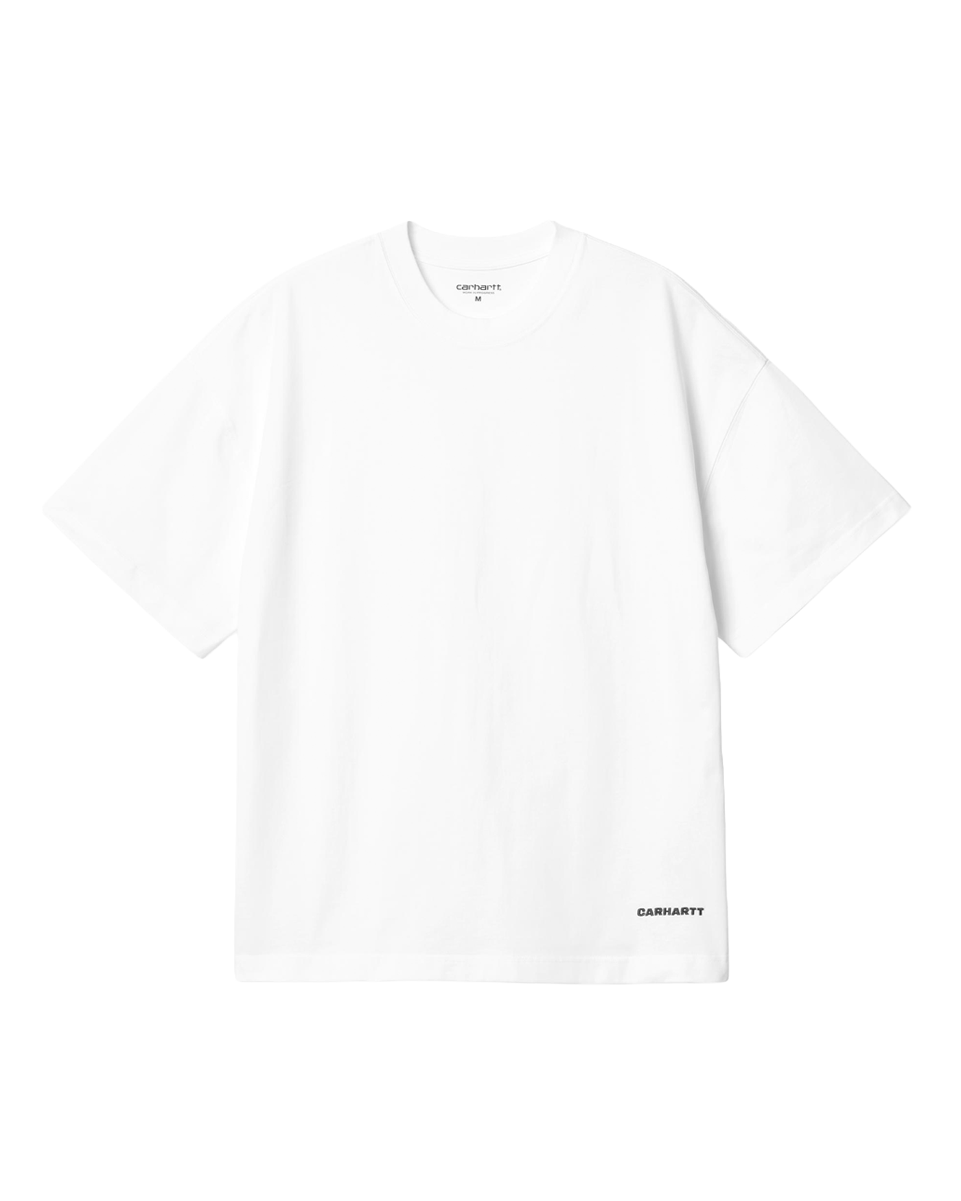 T-shirt Carhartt WIP blanc avec logo Link Script en bas face