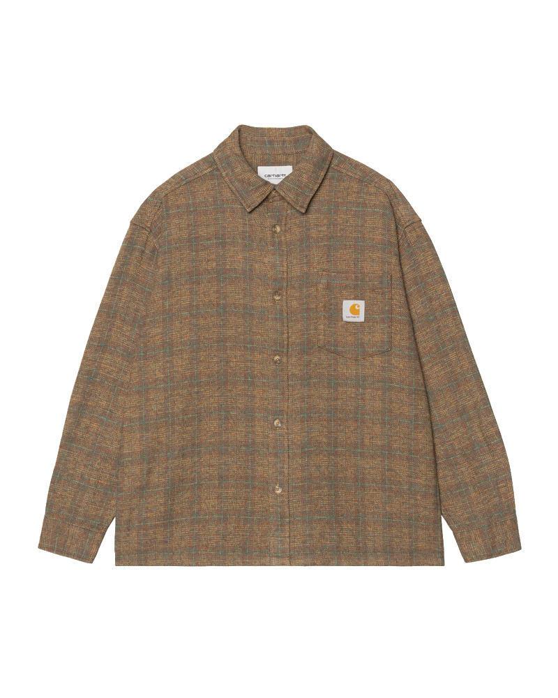 L/S BAGLEY SHIRT BAGLEY CHECK, HAMILTON BROWN