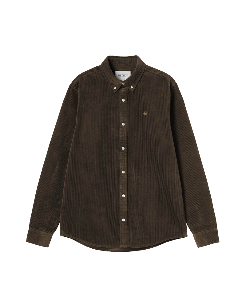 L/S MADISON CORD SHIRT TOBACCO