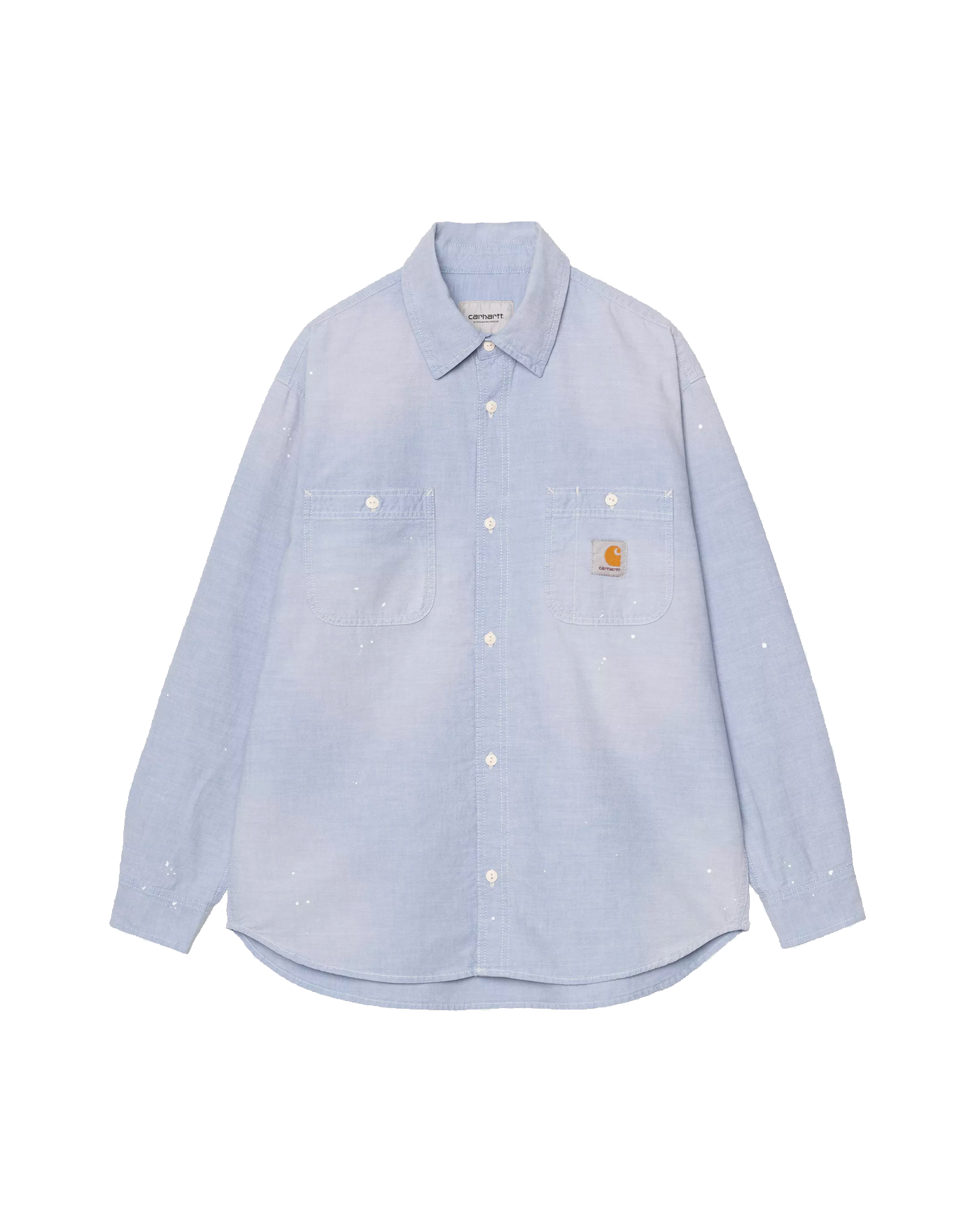 Chemise Carhartt WIP Painter bleue délavée deux poches poitrine face