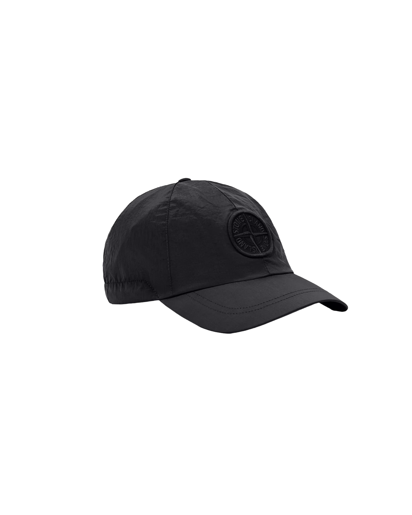 Casquette Stone Island noire logo boussole brodé profil droit