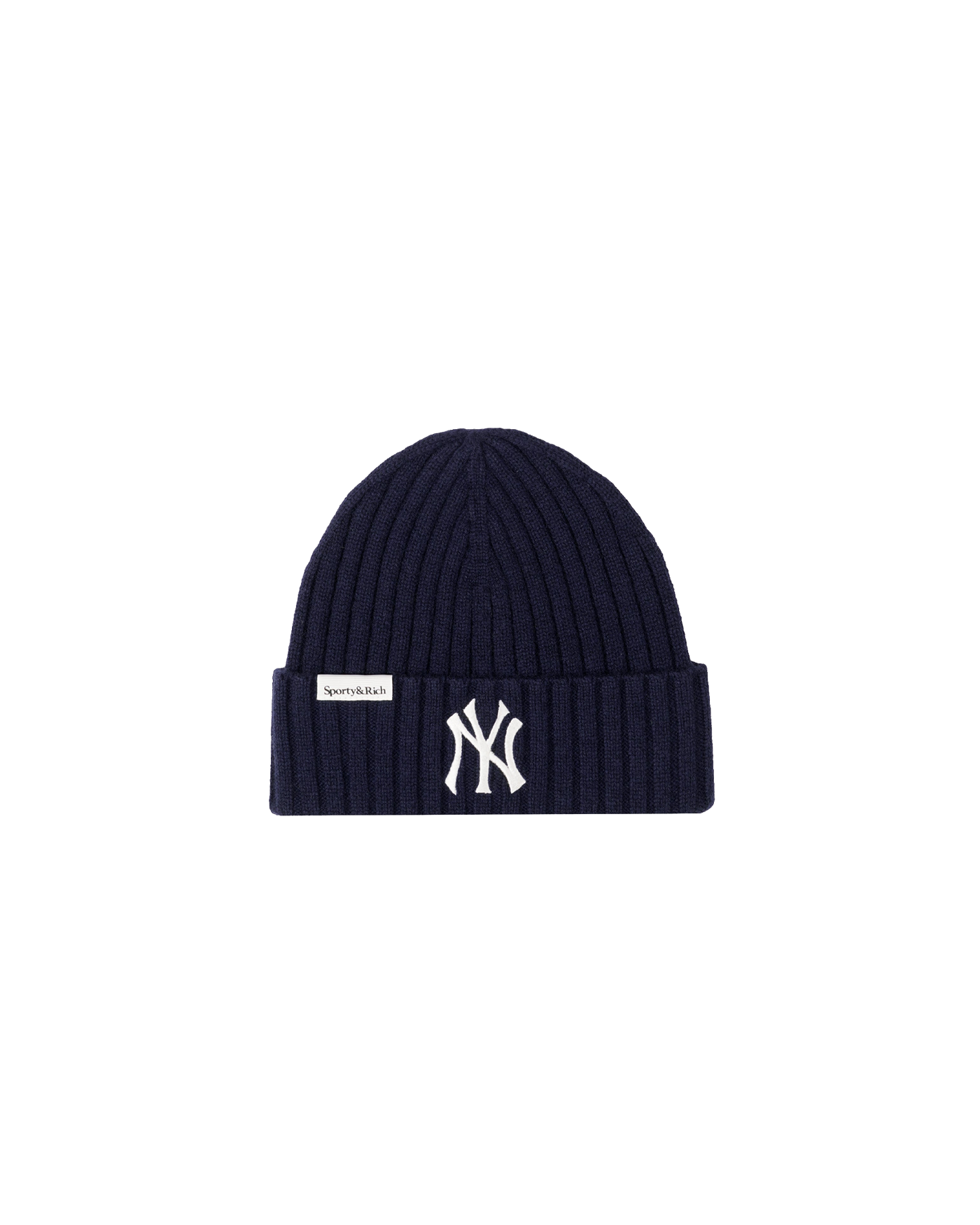 Bonnet Sporty & Rich Yankees cachemire bleu marine logo NY face