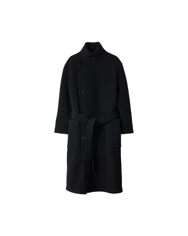 WRAP COAT BLACK