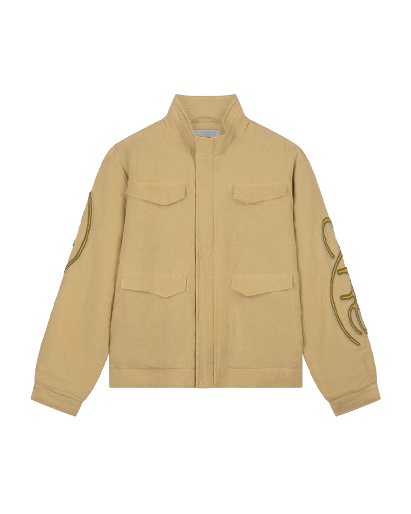 SWIRL UTILITY JACKET BROWN