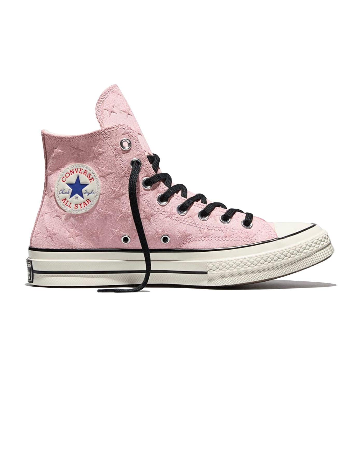 Sneakers Converse Chuck 70 Hi Stars roses motif étoiles profil gauche
